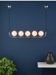 Cradle 5 Light Bar Pendant Polished Chrome With Opal Glass