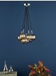 Elpis 7 Light Cluster Pendant Polished Chrome With Smoked Glass