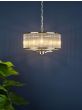 Evelyn 3 Light Pendant Polished Nickel and Glass