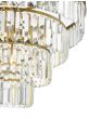 Rhapsody 6 Light Chandelier Crystal and Natural Brass