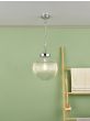 Tamara Bathroom Ceiling Light Polished Chrome and Ribbed Glass IP44