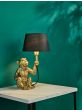 Zira Monkey Table Lamp Gold With Shade