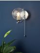 Cradle Wall Light Polished Chrome With Twisted Glass