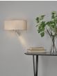 Ronda 3 Light Wall Light Ivory With LED Reading Light