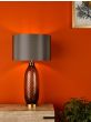 Zeya Grey Faux Silk Drum Shade 37cm