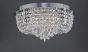Eitan 9 Light Flush Crystal and Polished Chrome