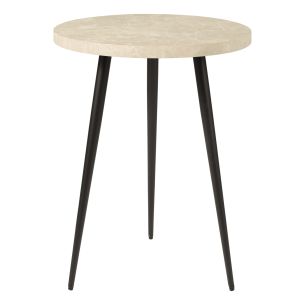 Nusa Side Table Grey Marble Effect and Matt Black