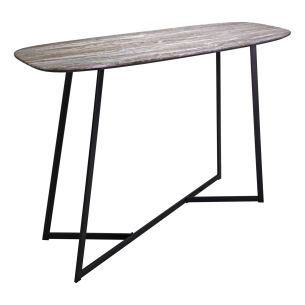 Pavlos Console Table Brown Stone Effect and Matt Black