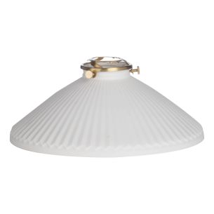 Easy Fit White Shallow Ceramic Shade 23cm
