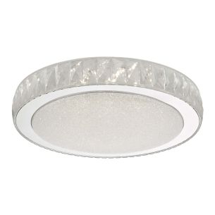 Akelia Large Flush Clear and Mirror Effect LED