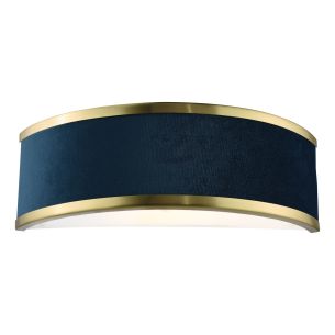 Alvaro Wall Light Brushed Brass and Blue