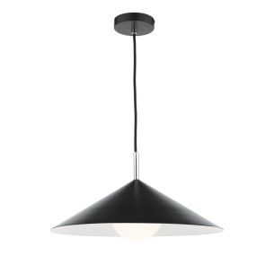Apex Pendant Matt Black and Polished Chrome