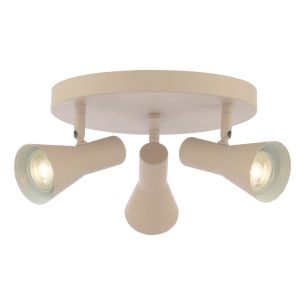 Arnel 3 Light Plate Spotlight Satin Taupe