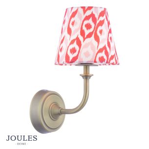 Joules Apsley Rechargeable Wall Light Matt Antique Brass With Shade LED