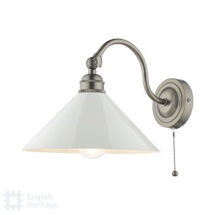 Audley End Wall Light Rubbed Bronze and Cream