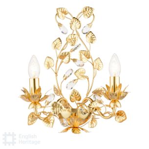 Audley End 2 Light Wall Light Gold Leaf