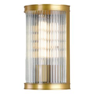 Bianka Wall Light Satin Bronze and Ribbed Glass
