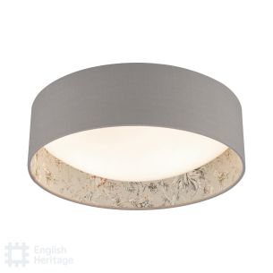 Birch 2 Light Flush Taupe and Multi Coloured