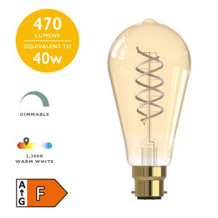 (Pack of 6) LED B22/BC GLS Light Bulb (Lamp) 5.5w 470lm 2200k