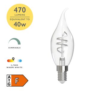 (Pack of 6) LED SES/E14 Candle Light Bulb (Lamp) 4.6w 470lm 2700k