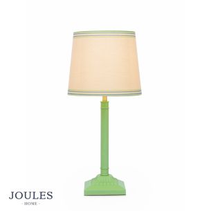 Joules Buscot Table Lamp Matt Green and Matt Antique Brass With Shade