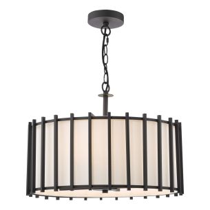 Cagliari 4 Light Pendant Matt Black With Shade
