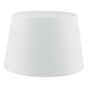 Cezanne White Faux Silk Tapered Drum Shade 40cm