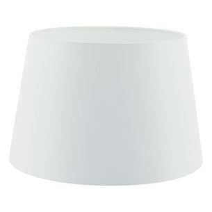 Cezanne White Faux Silk Tapered Drum Shade 45cm