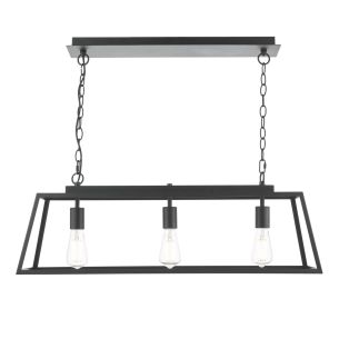 Claudia 3 Light Bar Pendant Matt Black