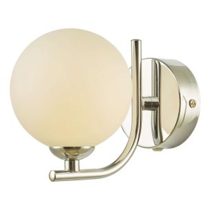 Cradle Wall Light Polished Chrome With Opal Glass
