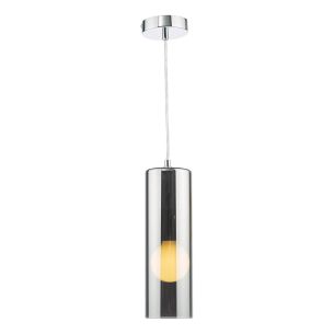 Diaz Pendant Smoked Glass and Polished Chrome