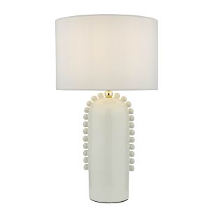 Dolce Table Lamp White Ceramic With Shade