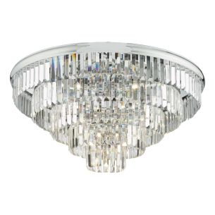 Eulalia 12 Light Flush Polished Chrome Crystal