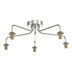 Feya 5 Light Semi-Flush Polished Chrome Fitting Only