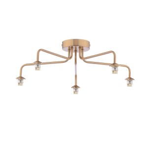Feya 5 Light Semi-Flush Antique Bronze Fitting Only