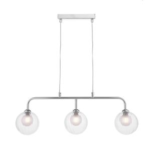 Feya 3 Light Bar Pendant Polished Chrome With Clear/Opal Glass