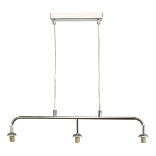 Feya 3 Light Bar Pendant Polished Chrome Frame Only