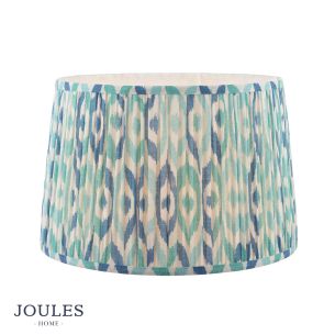 Joules Folly Blue Cotton Tapered Drum Shade 40cm