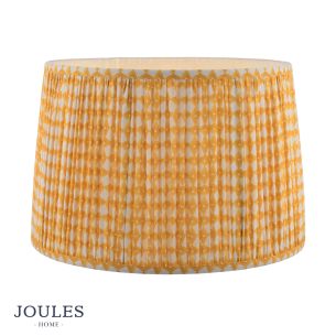Joules Folly Yellow Cotton Tapered Drum Shade 40cm