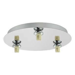 Foley 3 Light Flush Polished Chrome Fitting Only