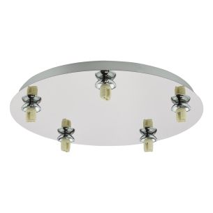Foley 5 Light Flush Polished Chrome Fitting Only