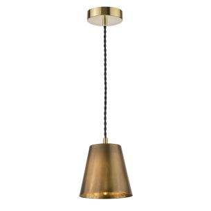 Hadano Pendant Natural Brass and Antique Bronze