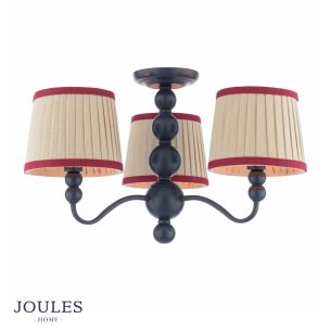 Joules Harewood 3 Light Semi-Flush Matt Blue With Shade