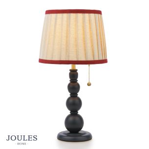 Joules Harewood Table Lamp Matt Blue and Matt Antique Brass With Shade