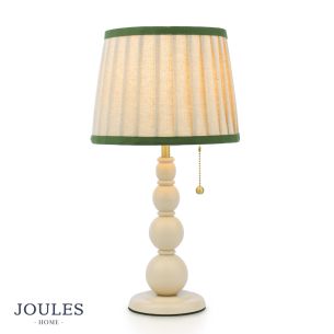 Joules Harewood Table Lamp Matt Cream and Matt Antique Brass With Shade