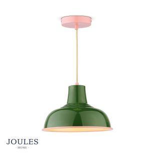 Joules Hatfield Pendant Green and Gloss Pink
