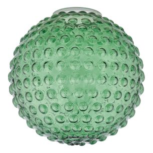 Hobnail Easy Fit Shade Green Glass 25cm