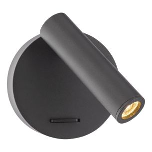 Itala Single Spotlight Matt Black LED