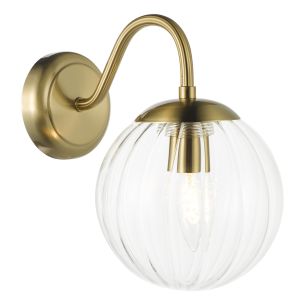 Jocelyn Wall Light Natural Brass and Glass