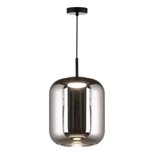 Jurek Pendant Satin Black and Smoked Glass LED